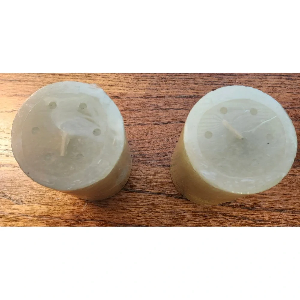 Shaker Hill Candle Company Sage Green Textured Pillar Candles Set of 2 SHS4P-902
